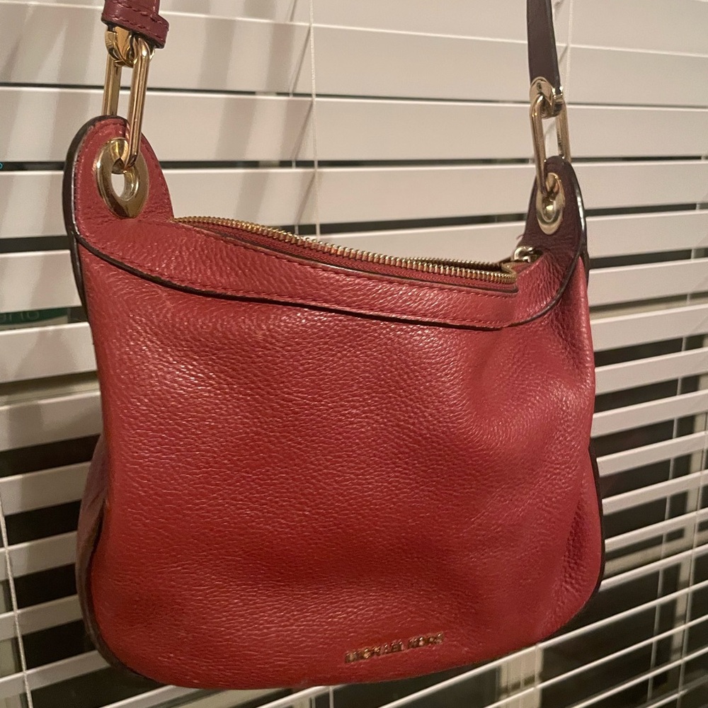 Michael Kors Red Leather Shoulder Bag